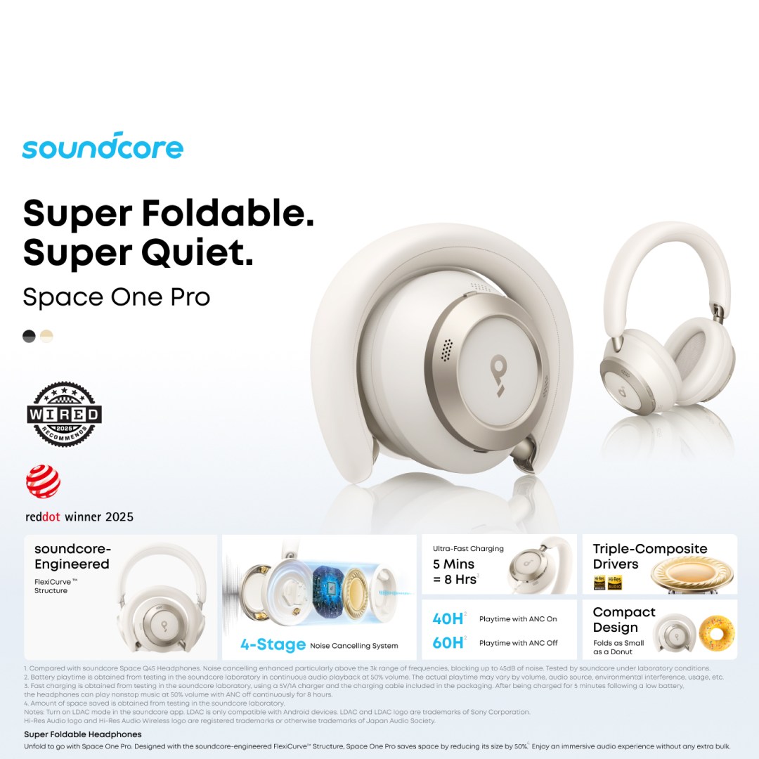 عکس هدفون بلوتوثی انکر مدل Soundcore Space One Pro هدفون بلوتوثی انکر مدل Soundcore Space One Pro | ویژگیها