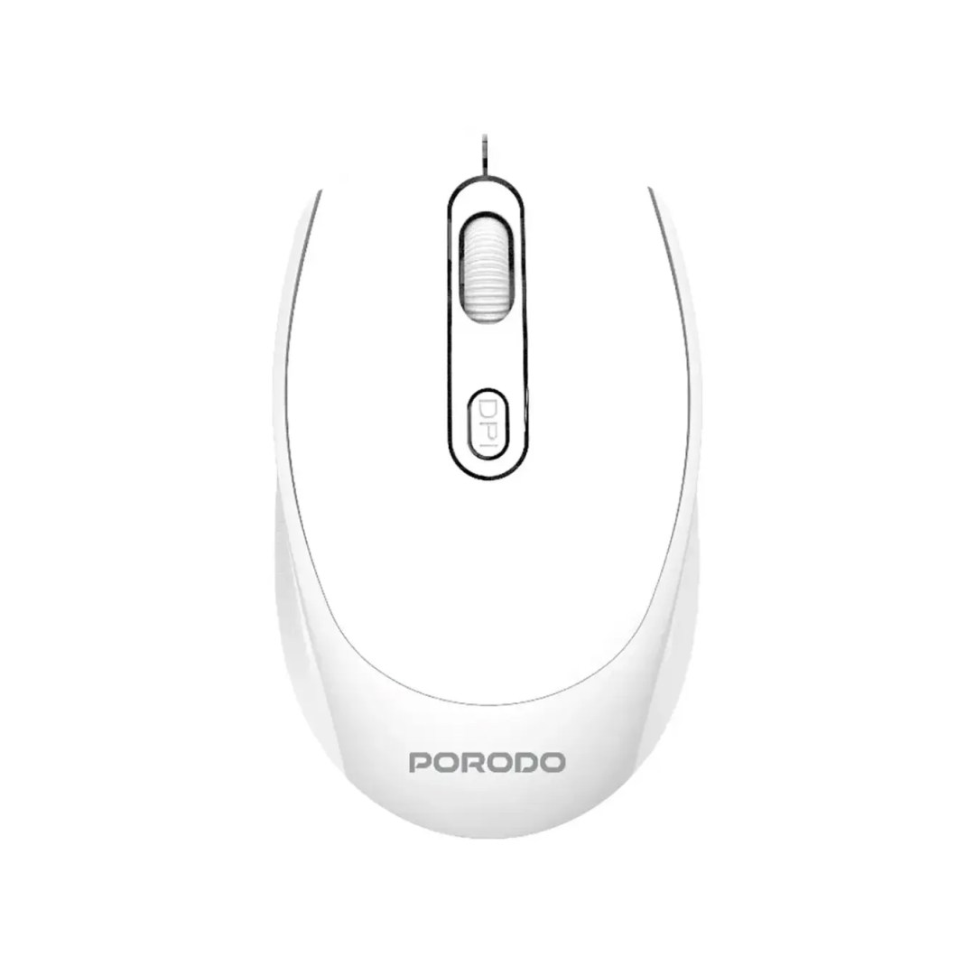 ماوس بی‌سیم پرودو مدل Dual Mode با دقت 1600 DPI | رنگ سفید