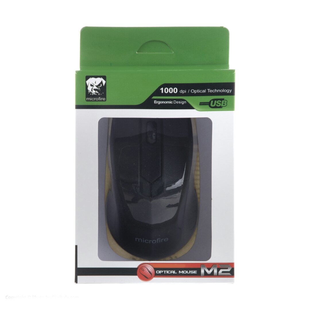 عکس ماوس سیمی میکروفایر مدل M2-X1A ماوس سیمی میکروفایر مدل M2-X1A | رنگ مشکی