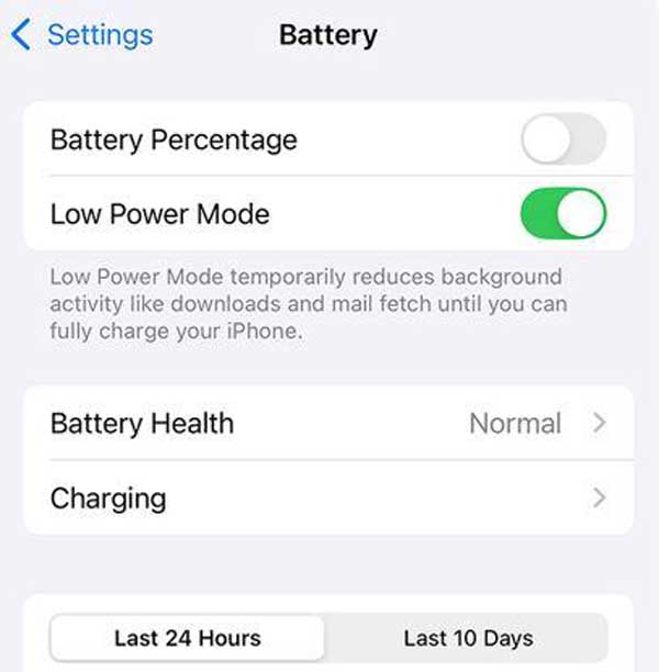 راهنمای باتری آیفون: تنظیمات حالت کم‌مصرف (Low Power Mode)