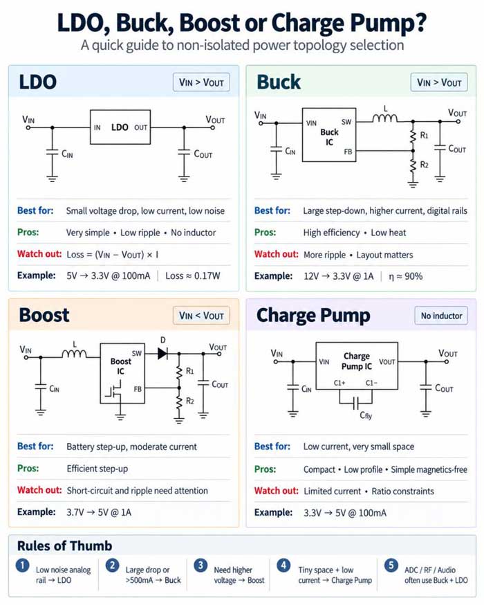 عکس دانشنامه فناوریهای شارژ گوشی؛ استانداردها، پروتکلها و فستشارژ Charge Pump مقایسه با Buck-Boost